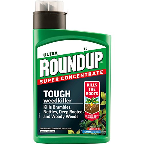 Roundup Tough Weedkiller, Concenrate, Makes up to 100 Litres, 1 Litre