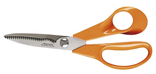 Fiskars Universal Scissors S92, Length: 18 cm, Stainless steel blade/plastic handles, Classic, Orange, 1000555