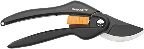 Fiskars SingleStep Pruner Bypass P26, Non-stick coating Steel blades, Length: 20 cm, Cutting diameter: 2.2 cm, Black/Orange, SingleStep, 1000567